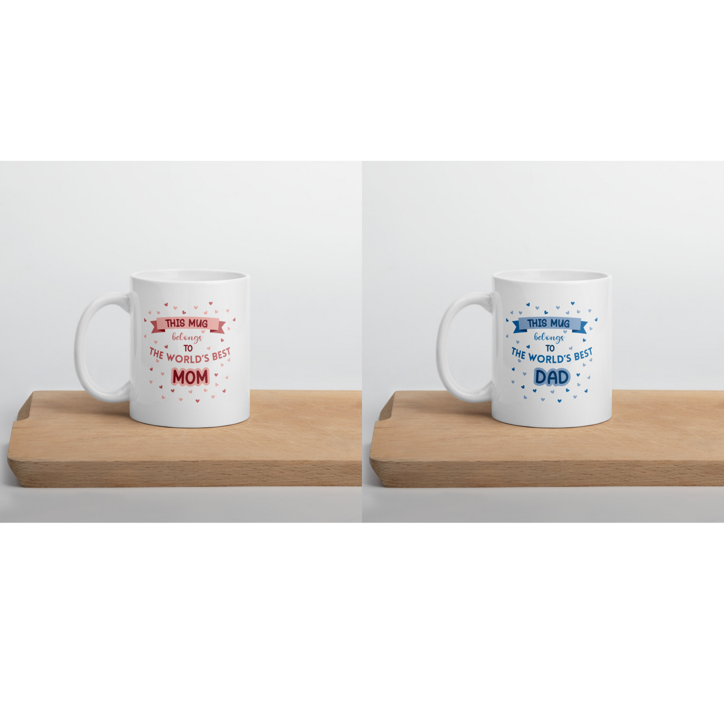 World's Best Mom and Dad Mug Set - Thoughtful Gift Bundle for Mom and Dad by Cinnamoon