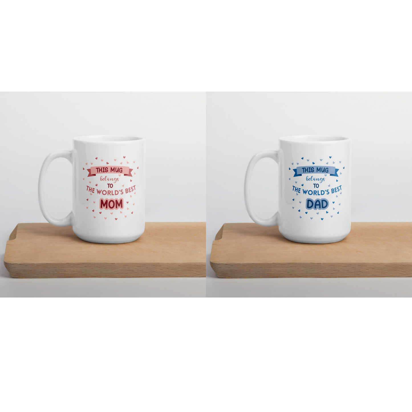 World's Best Mom and Dad Mug Set - Thoughtful Gift Bundle for Mom and Dad by Cinnamoon