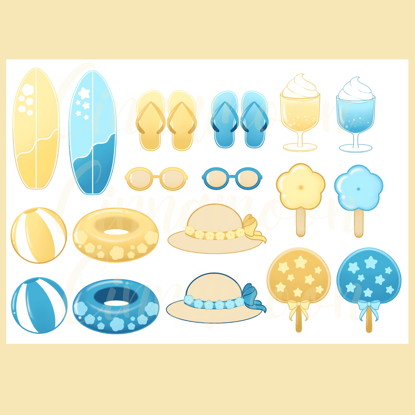 Summer Digital Stickers