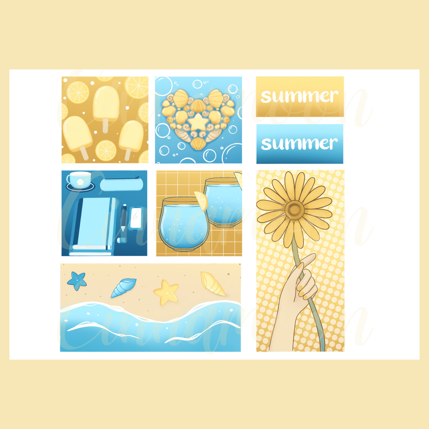 Summer Digital Stickers