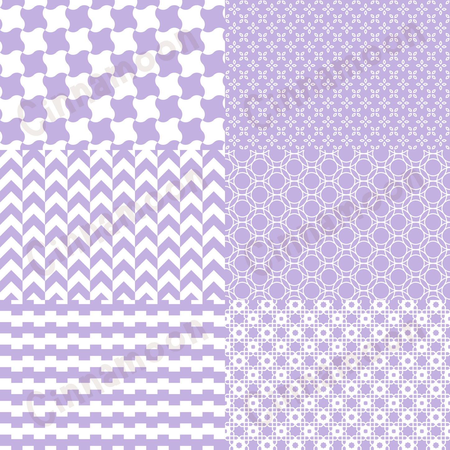 Pastel Violet Seamless Digital Paper Pack | 12" x 12"| 300 DPI | 36 Unique Seamless Designs