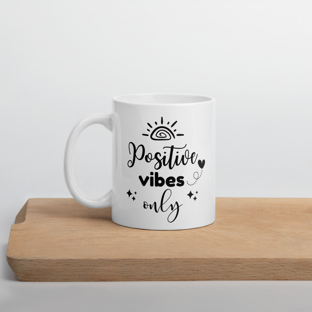 Positive Vibes Only Ceramic Mug by Cinnamoon