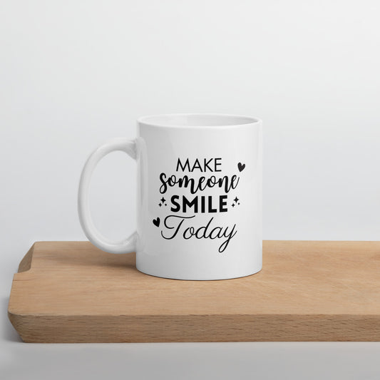 Make Someone Smile Today Ceramic Mug by Cinnamoon