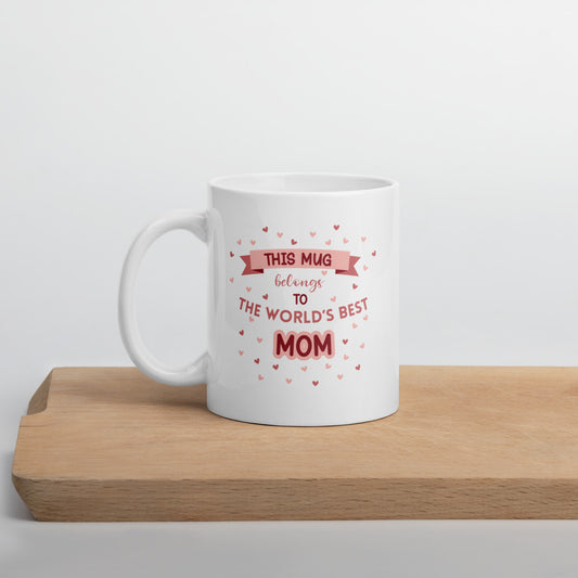 World's Best Mom Mug (Pink) - Thoughtful Gift for Mom by Cinnamoon