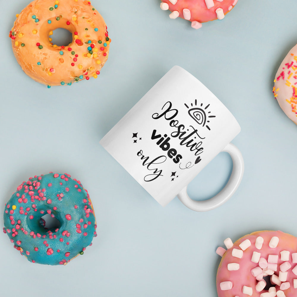 Positive Vibes Only Ceramic Mug by Cinnamoon