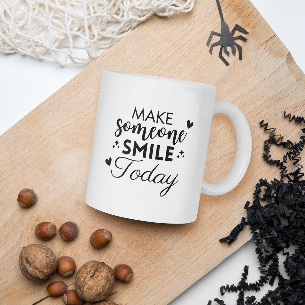 Make Someone Smile Today Ceramic Mug by Cinnamoon