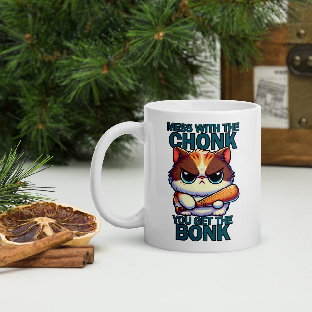 Chonk Bonk Ceramic Mug by Kuroneko Ink