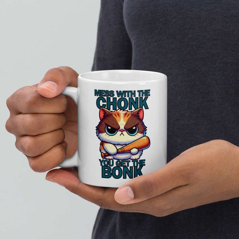 Chonk Bonk Ceramic Mug by Kuroneko Ink