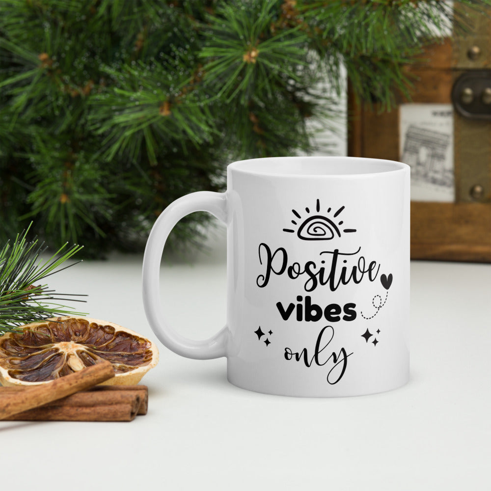 Positive Vibes Only Ceramic Mug by Cinnamoon