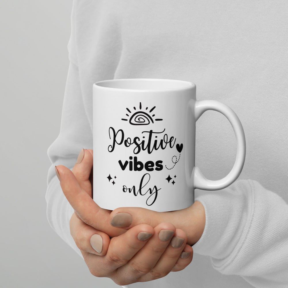 Positive Vibes Only Ceramic Mug by Cinnamoon