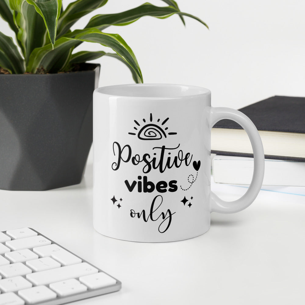 Positive Vibes Only Ceramic Mug by Cinnamoon