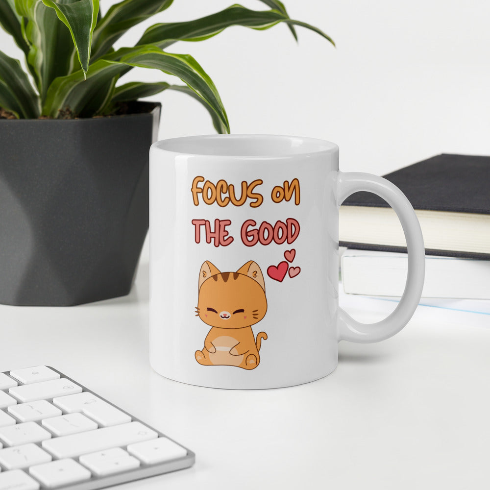 Focus on the Good Ceramic Mug by Kuroneko Ink