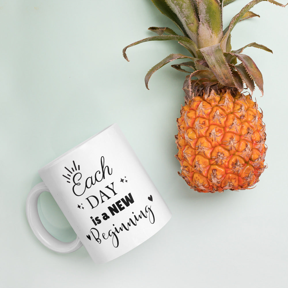 Each Day is a New Beginning Ceramic Mug by Cinnamoon