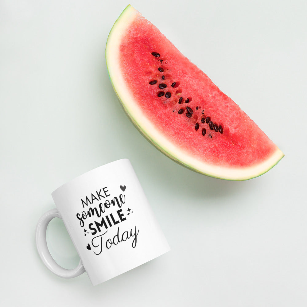 Make Someone Smile Today Ceramic Mug by Cinnamoon