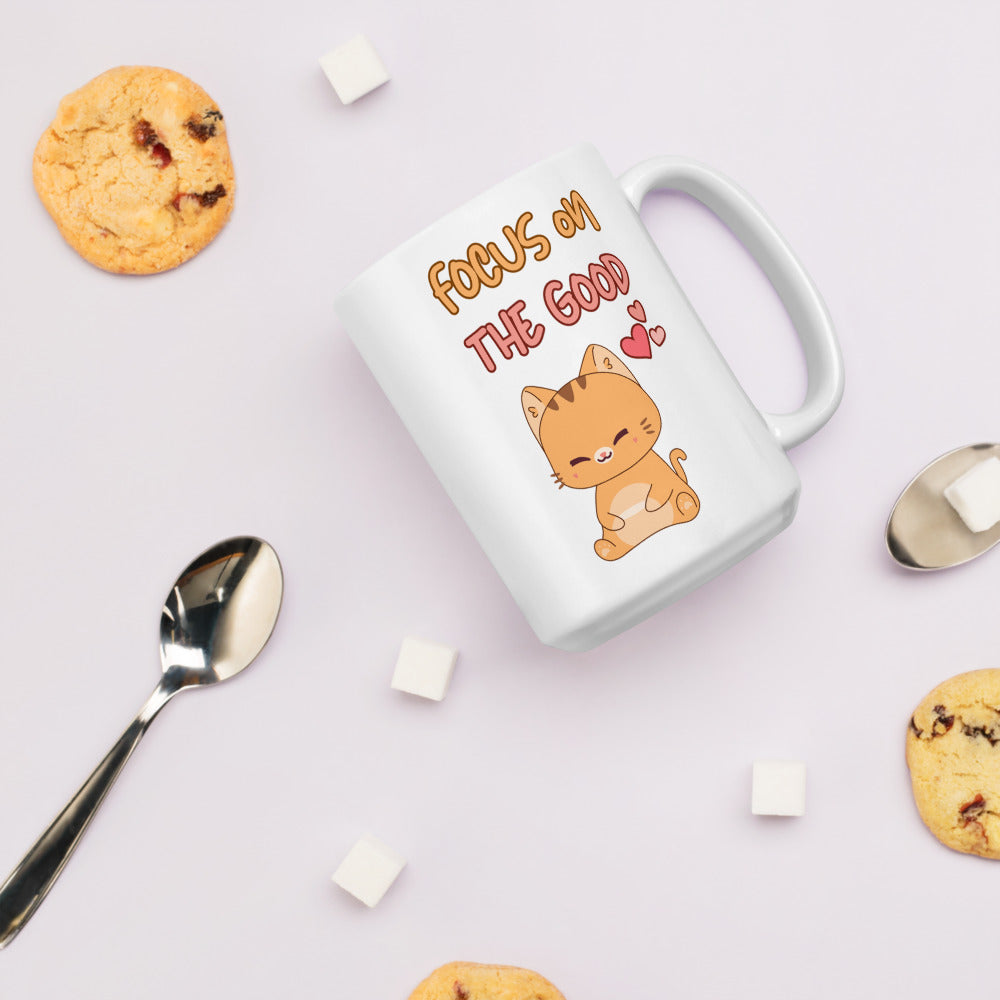 Focus on the Good Ceramic Mug by Kuroneko Ink