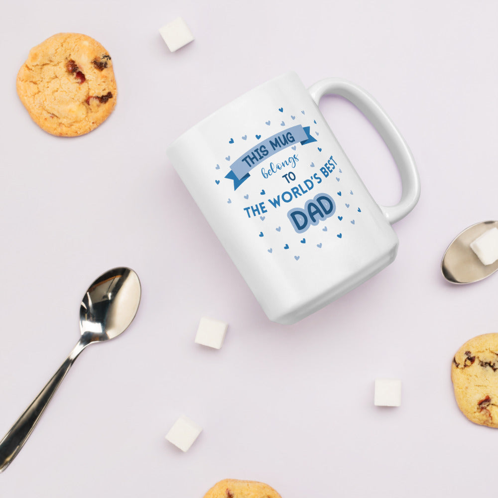 World's Best Dad Mug (Blue) - Thoughtful Gift for Dad by Cinnamoon