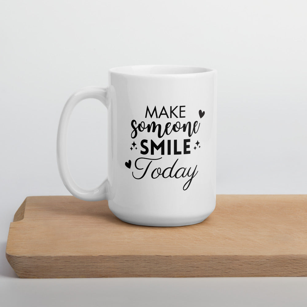 Make Someone Smile Today Ceramic Mug by Cinnamoon