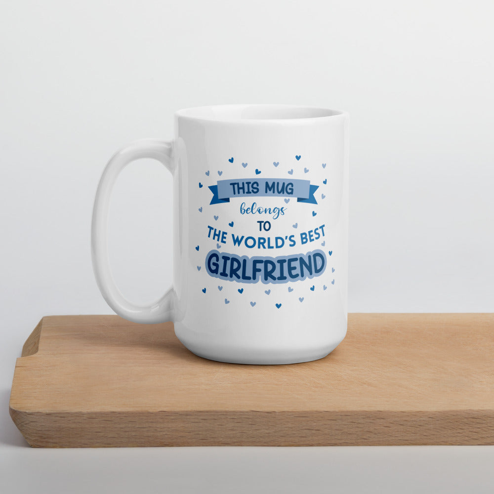 World's Best Girlfriend Mug (Blue) - Romantic Gift by Cinnamoon