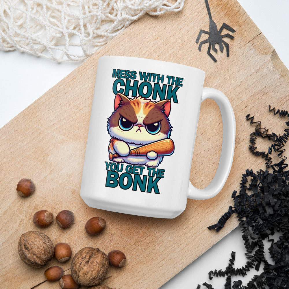 Chonk Bonk Ceramic Mug by Kuroneko Ink