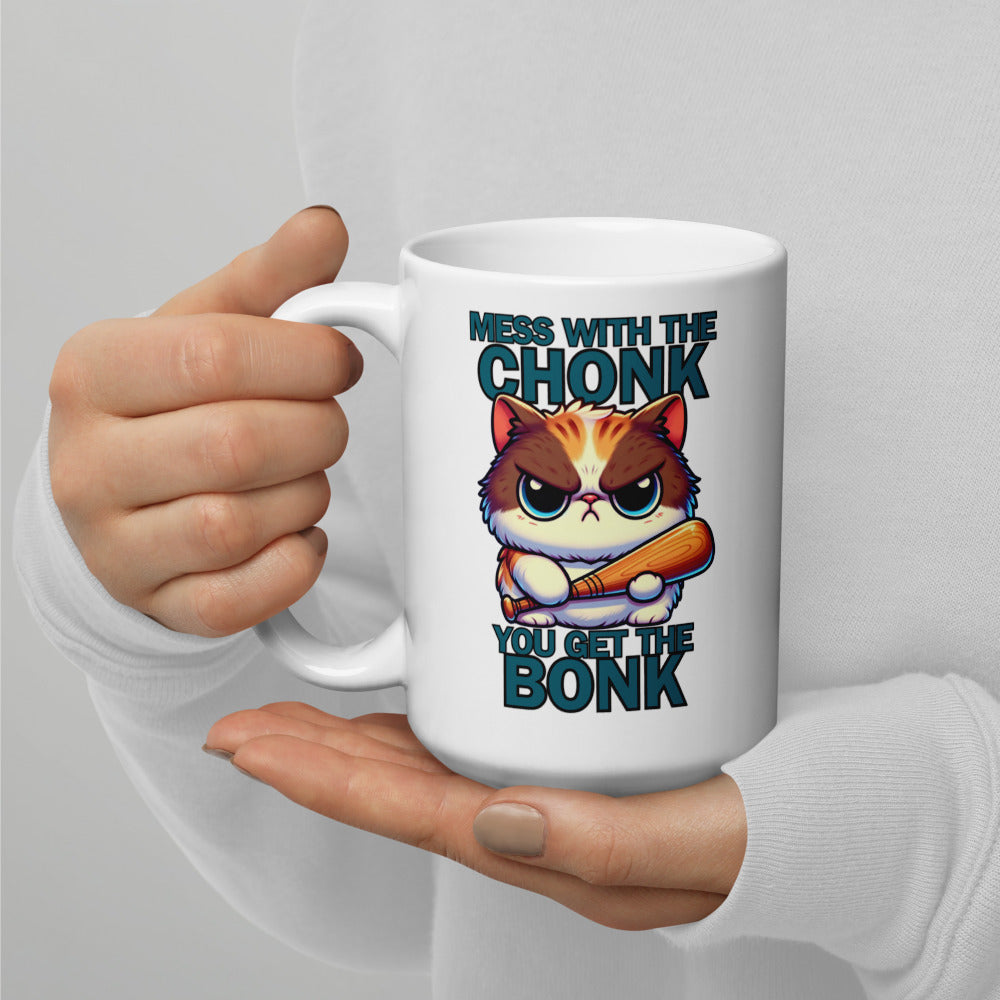 Chonk Bonk Ceramic Mug by Kuroneko Ink