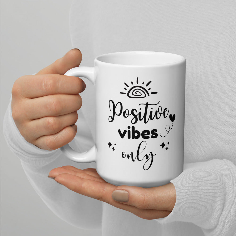 Positive Vibes Only Ceramic Mug by Cinnamoon