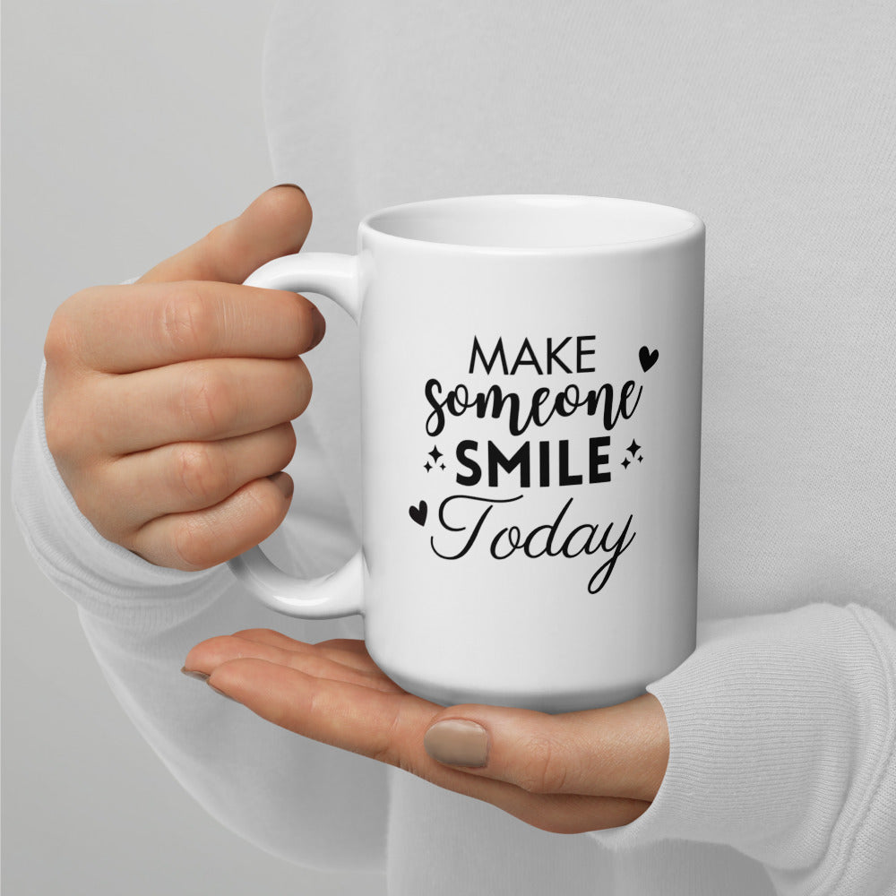 Make Someone Smile Today Ceramic Mug by Cinnamoon