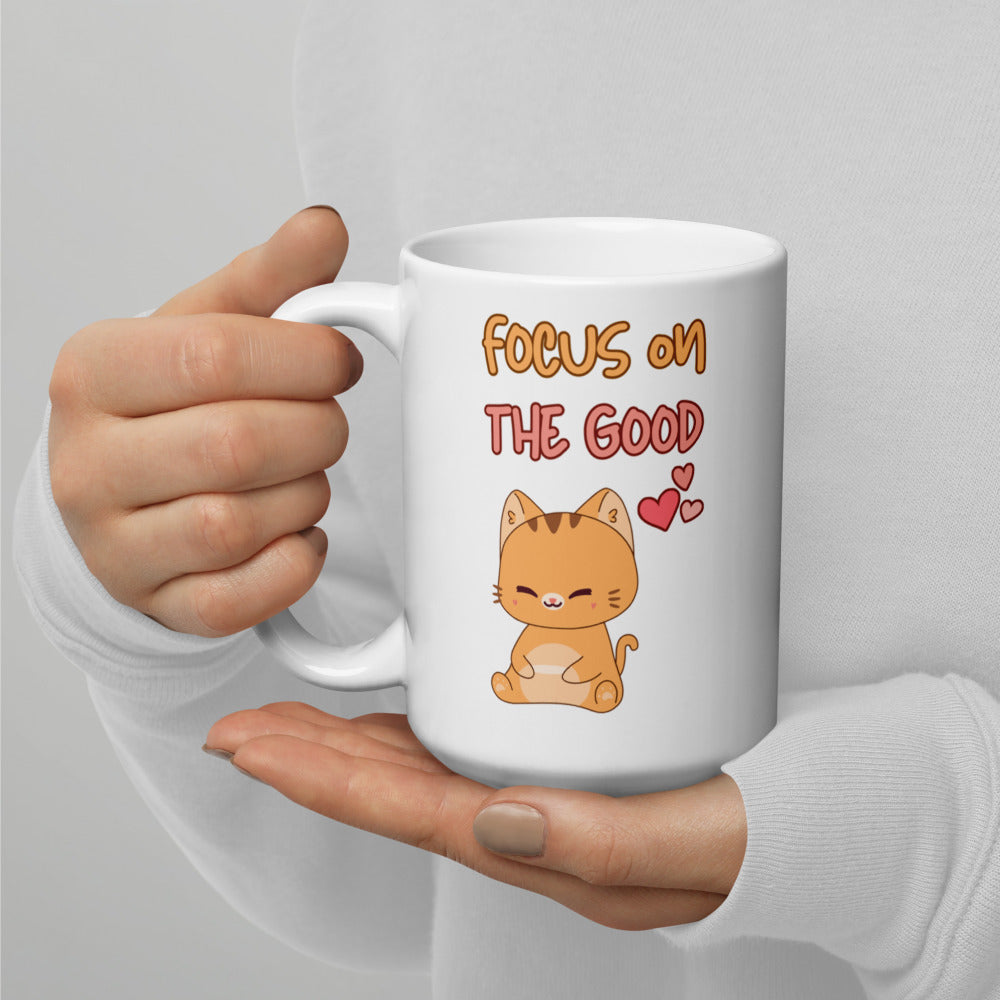 Focus on the Good Ceramic Mug by Kuroneko Ink