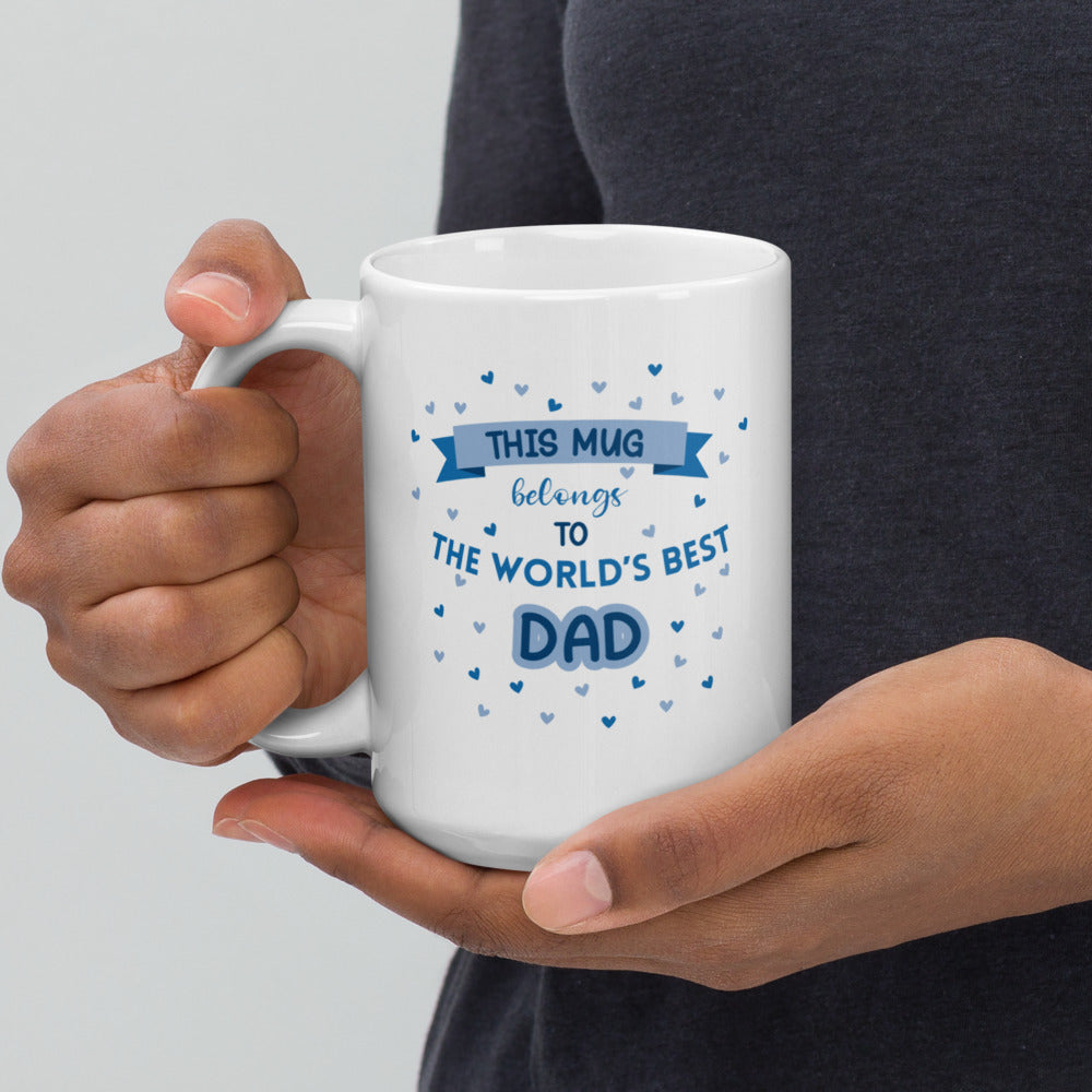 World's Best Dad Mug (Blue) - Thoughtful Gift for Dad by Cinnamoon