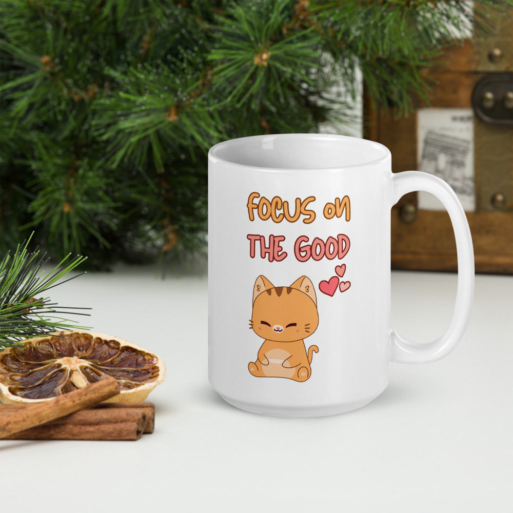 Focus on the Good Ceramic Mug by Kuroneko Ink