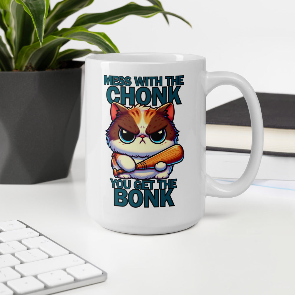 Chonk Bonk Ceramic Mug by Kuroneko Ink