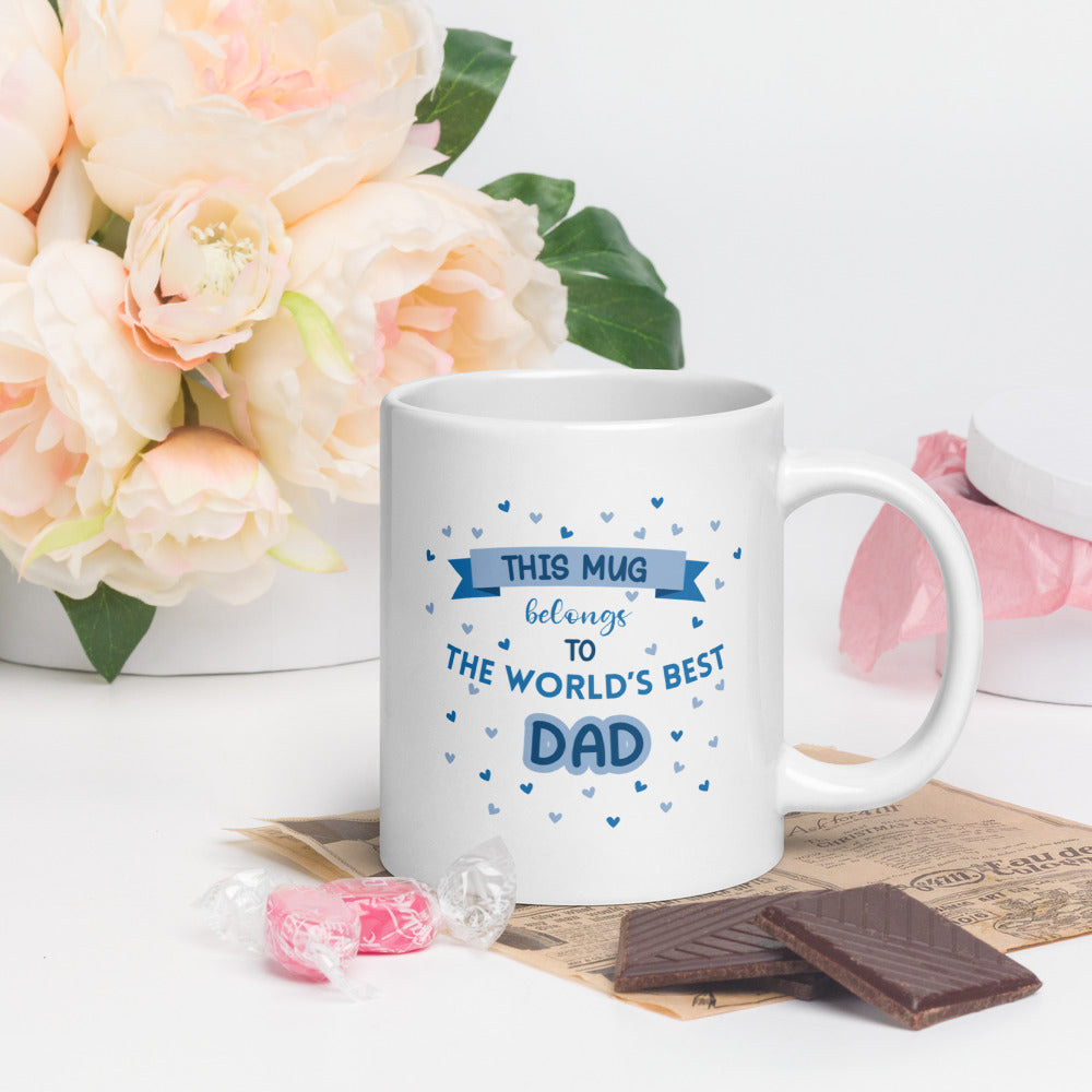 World's Best Dad Mug (Blue) - Thoughtful Gift for Dad by Cinnamoon